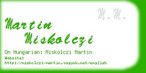 martin miskolczi business card